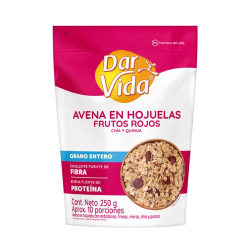 Avena En Hojuelas Darvida Frutos Rojos x 250 g