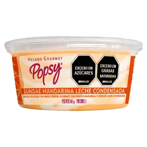Helado Popsy Gourmet Mandarina Leche Condesada x 80 g