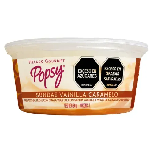 Helado Popsy Gourmet Vainilla Caramelo x 80 g