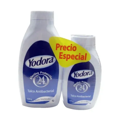 Talco Yodora 120 g + 90 g Precio Esp. x 210 g