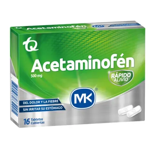 Acetaminofen MK 500 mg x 16 und