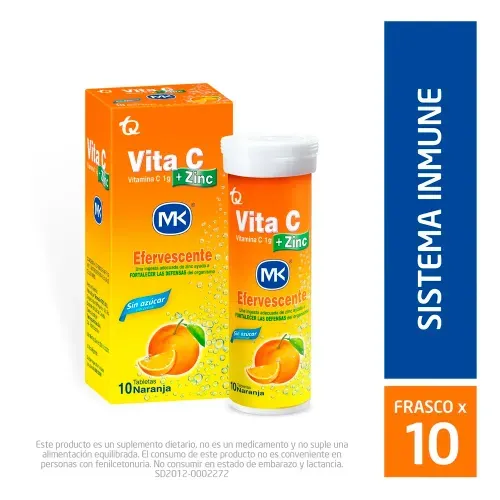 Vitamina C + Zinc MK Efervescente x 10 und