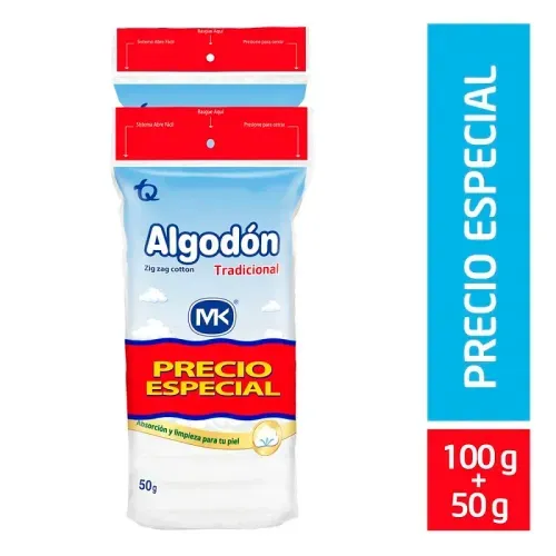 Algodon MK Zig Zag x 100 g Gratis 50 g