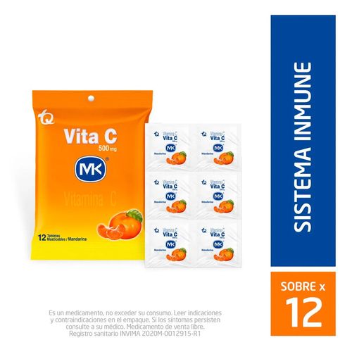Vitamina C Mk Masticable Mandarina x 12 und