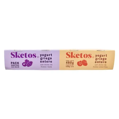 Yogurt Sketos Griego Entero Surtido 4 und x 480 g