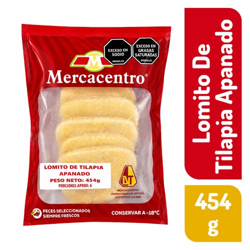 Lomito De Tilapia Apanado Mercacentro x 454 g