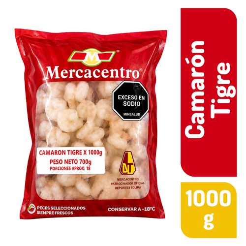 Camaron Tigre Mercacentro x 1000 g