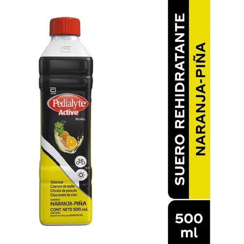 Suero Pedialyte Active 30 Meq Pina Naranja x 500 ml