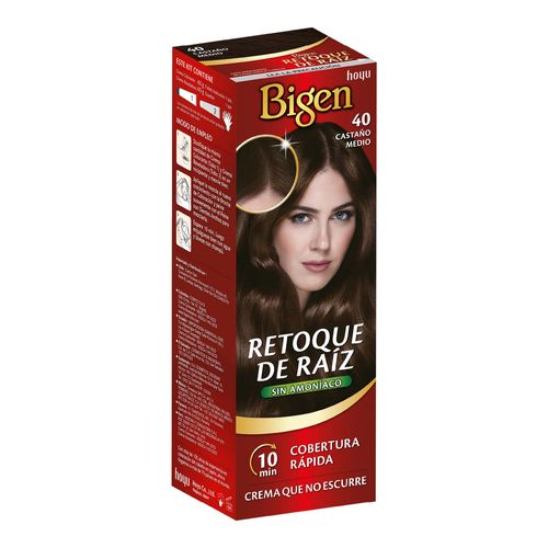 Tinte Bigen Retoque Raiz 40 Castano Medio x 125 g