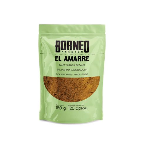 Sal Borneo Premium Sazonador El Amarre Dp x 180 g