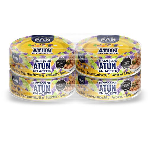 Atun Aceite En Trozos Pan 4 und x 150 g c/u