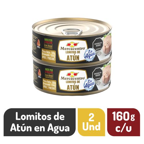 Atun Mercacentro En Agua 2 und x 160 g c/u