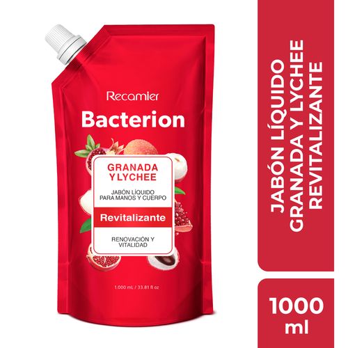 Jabon Bacterion Liquido Granada Y Lychee Doypack x 1000 ml