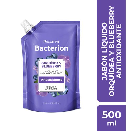 Jabon Bacterion Liquido Orquidea Y Blueberry Doypack x 500 ml