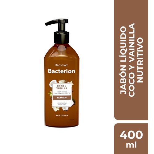 Jabon Bacterion Liquido Vainilla Y Coco Valvula x 400 ml