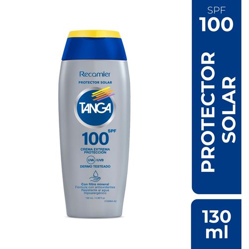 Bloqueador Solar Tanga Adultos Crema SPF 100 x 130 ml