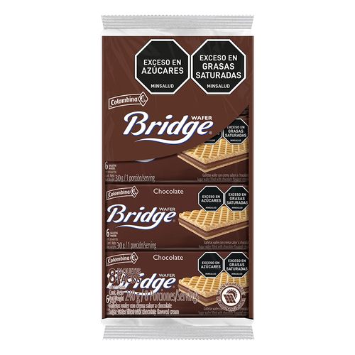 Galletas Bridge Chocolate 8 und x 30 g c/u