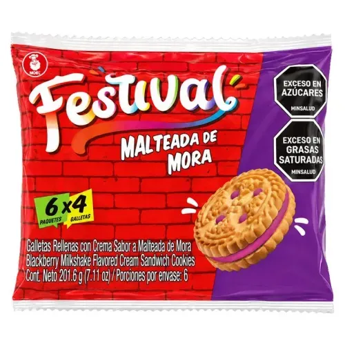 Galleta Festival Malteada Mora x 201.6 g