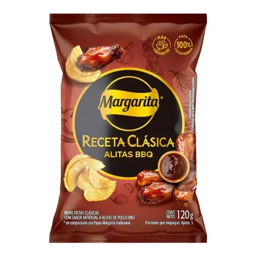 Papas Margarita Receta Clásica Pollo BBQ 120 g