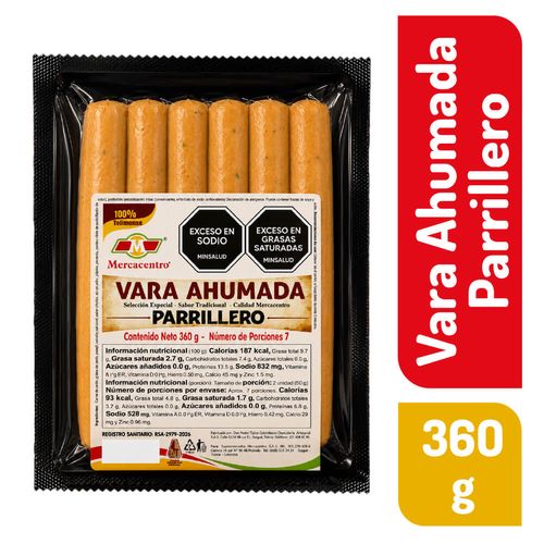 Vara Mercacentro Parrillero Ahumada x 360 g