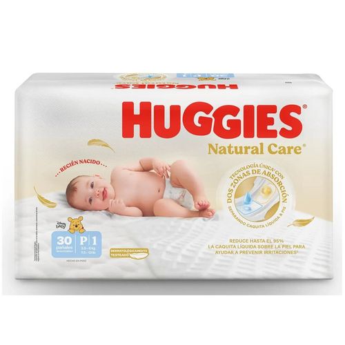 Panal Huggies Natural Care Etapa 1 x 30 und