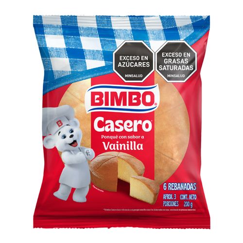 Ponque Bimbo Redondo Vainilla x 200 g