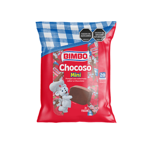Ponqué Bimbo Chocoso Mini X20 und 400 g