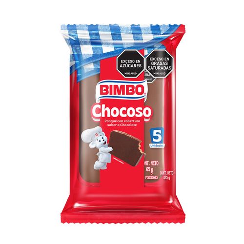 Ponqué Bimbo Chocoso X5 und 325 g