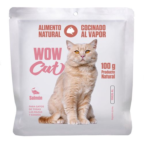 Wow Cat Alimento Cocinado Dieta Salmón x 100 g
